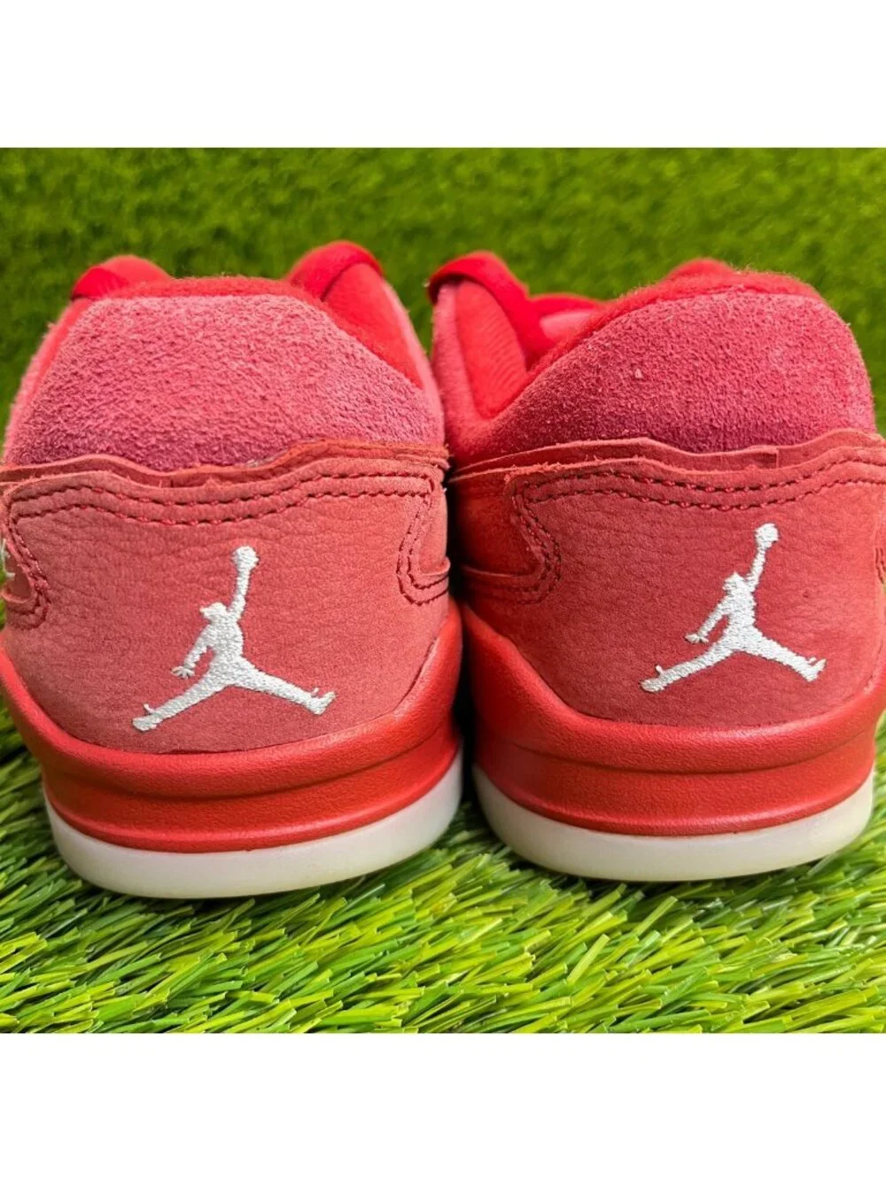 Nike Air Jordan Flight Court Womens Size 6 Red Athletic Suede Shoes Sneakers